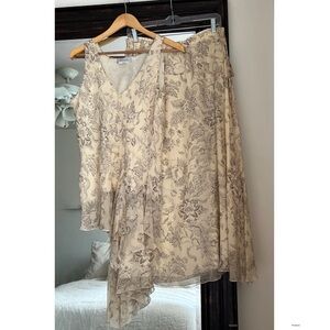 Vintage Rene Lezard Printed Skirt Set